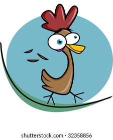 clip art vector image of a chicken