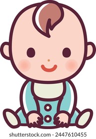Clip art of very cute baby