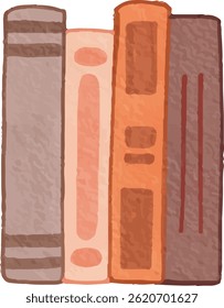 clip art watercolor illustration of colorful hard cover open book with empty pages for background asset
