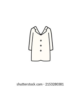 Clip art of white coat
