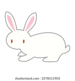  Clip art of white rabbit