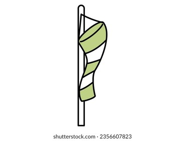 Clip art de la bandera de la velocidad del viento que indica que no hay viento