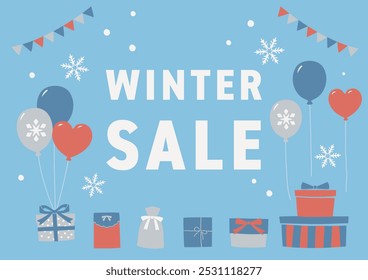 clip art of winter sale background