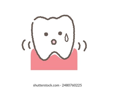 Clip de dientes tambaleantes por absceso alveolar