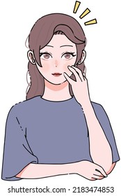 Clip art of woman with long hair