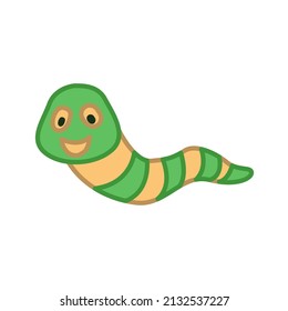 clip art of worm with cartoon design,vector illustration
