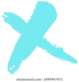 Clip art of X of alphabet with brush touch