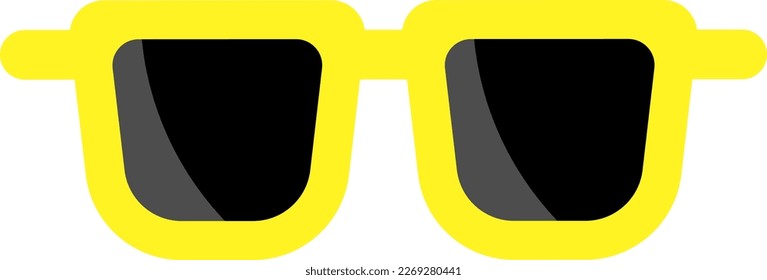 clip art of yellow rimmed sunglasses