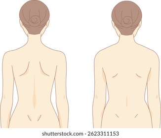 Clip Art von jungen Rücken und alten Rücken