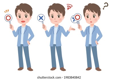 Clip art of young man answering