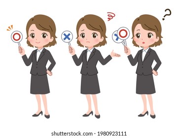 Clip art of young woman answering