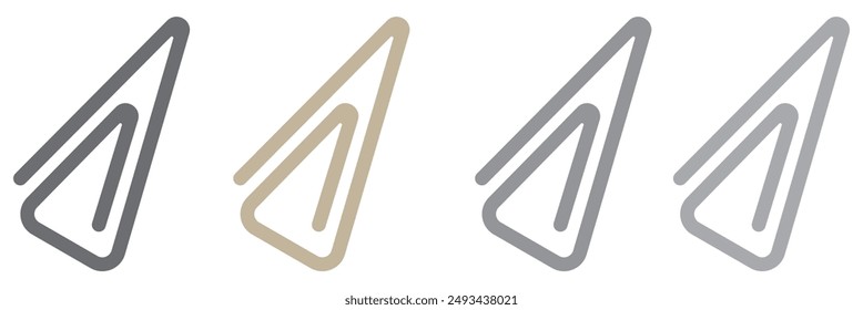 Conjunto de iconos de conexión de Clip. Clip de papel para el símbolo de Vector Documentos. Diseño de clip.