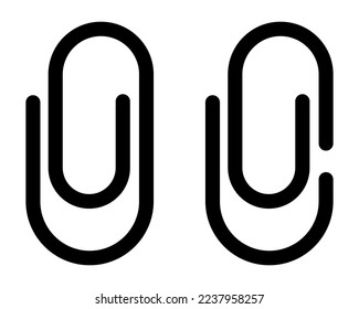 Clip. Black vector icon on a white background.