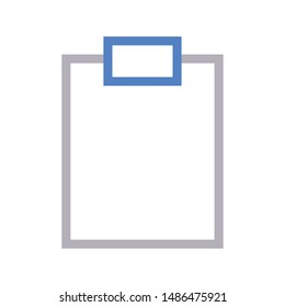 clip board colour line vector icon