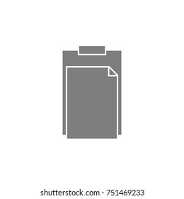Clip board icon. Simple web icon, can be used as web element icon on white background