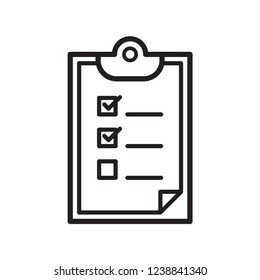 clip board icon in trendy flat design 