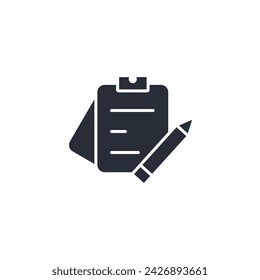clip board icon. vector.Editable stroke.linear style sign for use web design,logo.Symbol illustration.