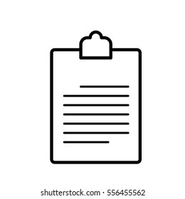 clip board on white background