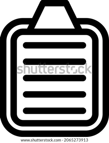 Clip Board Outline Vector Icon Design
