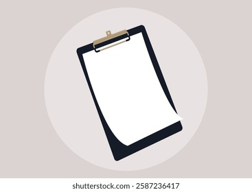 Clip board paper template stands out with its clean, uncluttered design, ideal for jotting down notes, creating lists, or drafting ideas in any setting