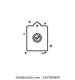 clip board paper-board page paper icon vector desige