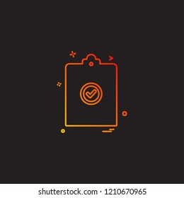 clip board paper-board page paper icon vector desige