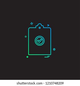 clip board paper-board page paper icon vector desige