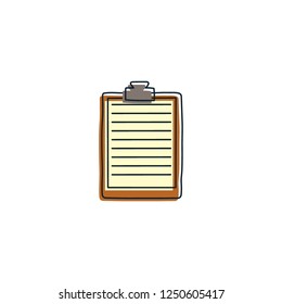 Clip board template clip art. Business concept icon design. Vector illustration