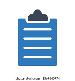 clip board vector glyph colour icon 