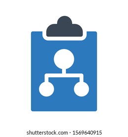 clip board vector glyph colour icon 