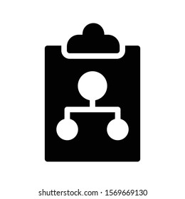 clip board vector glyph flat icon 