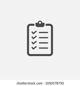 clip board vector icon with checked marks
