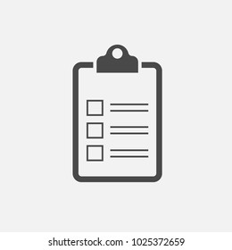 clip board vector icon with with tick boxes for business planning and education