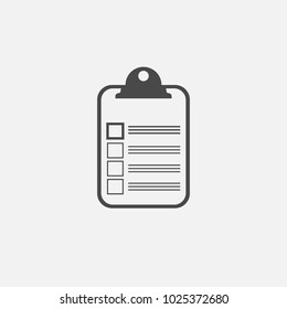 clip board vector icon with tick boxes