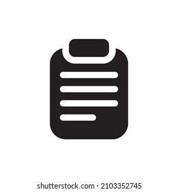 Clip Board vector Solid Icon Design Symbol on White background EPS 10 File