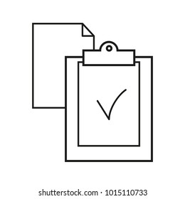 Clip board work task icons