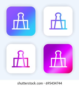 Clip bright purple and blue gradient app icon