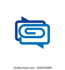 Clip Chat Logo Icon Design