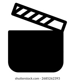 clip clapper ícone isolado no fundo branco, ilustração vetorial.