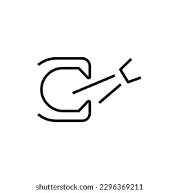 Clip cleaner sign icon isolated on white background. Graphical symbol modern, simple, vector, icon for website design, mobile app, ui. Vector Illustration