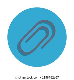 clip colored in blue badge icon. Element of school icon for mobile concept and web apps. Detailed clip icon can be used for web and mobile