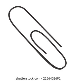 Clip for concept design. Paper clip vector graphic illustration. For icon; web; background; print.