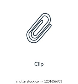 Clip concept line icon. Linear Clip concept outline symbol design. This simple element illustration can be used for web and mobile UI/UX.
