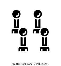 clip croquet  game glyph icon vector. clip croquet  game sign. isolated symbol illustration