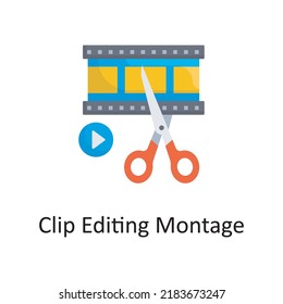 Clip Editing Montage vector flat Icon Design illustration. Miscellaneous Symbol on White background EPS 10 File