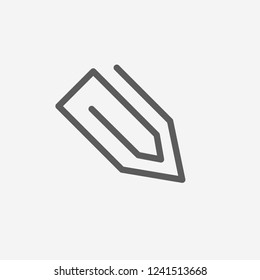 clip field outline icon. Element of 2 color simple icon. Thin line icon for website design and development, app development. Premium icon