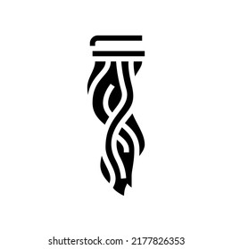 clip in hair glyph icon vector. clip in hair sign. isolated symbol illustration