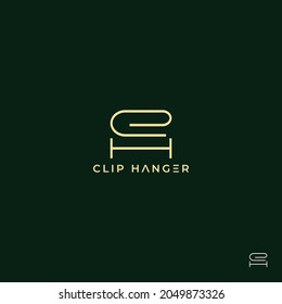 Clip Hanger Concept Logo Icon Design. CH Letter Logo Icon Design.