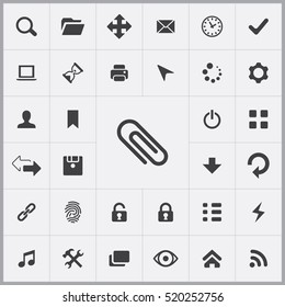 clip icon. app icons universal set for web and mobile