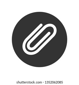 Clip Icon. Attachment or Stationery Element Illustration As A Simple Vector Sign & Trendy Symbol for Design and Websites, Presentation or Mobile Application.